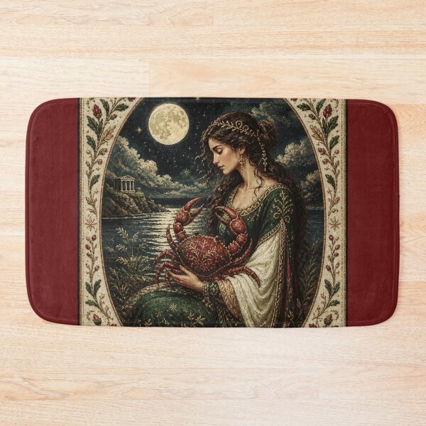 Item preview, Moonlit Guardian, Feminine Strength & Emotional Depth (Medieval Fantasy Art Print) designed and sold by doinitzart.