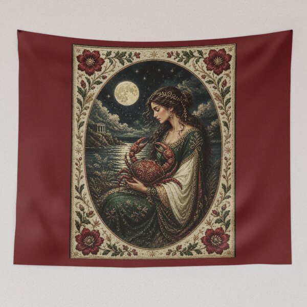 Item preview, Moonlit Guardian, Feminine Strength & Emotional Depth (Medieval Fantasy Art Print) designed and sold by doinitzart.