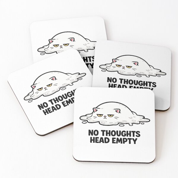 Item preview, No Thoughts Head Empty Melting Cat Meme designed and sold by LumePrint.
