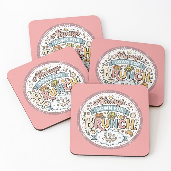 Item preview, Always Down for Brunch Cute Retro Food Graphic – Funny Brunch Lover Design designed and sold by TheStephanieRome.