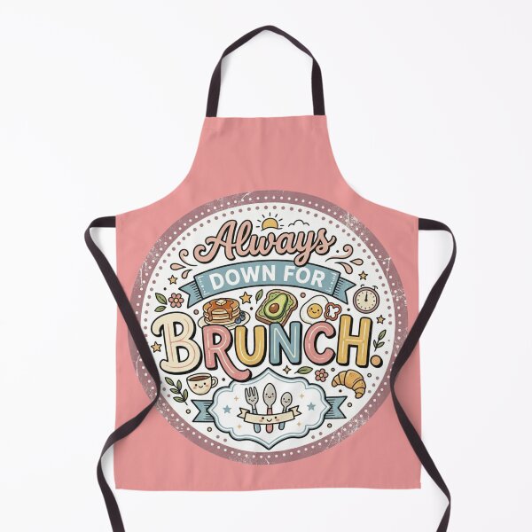 Item preview, Always Down for Brunch Cute Retro Food Graphic – Funny Brunch Lover Design designed and sold by TheStephanieRome.