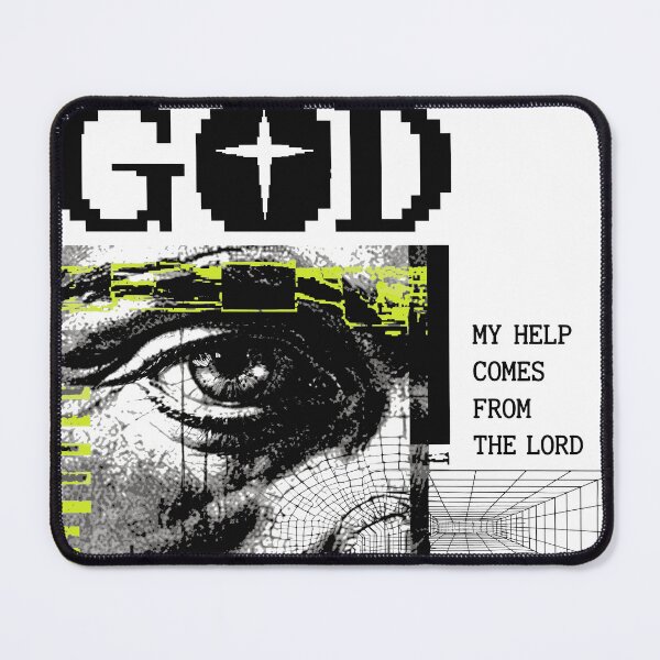 Item preview, My help comes from the Lord Psalm 121:2 Retrowave Christian modern design designed and sold by bard-art.
