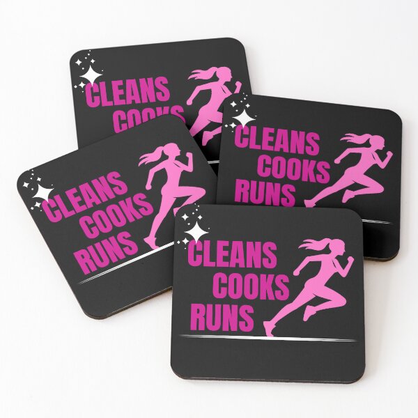 Item preview, cleans, cooks, runs - women's running designed and sold by CypisDesign.