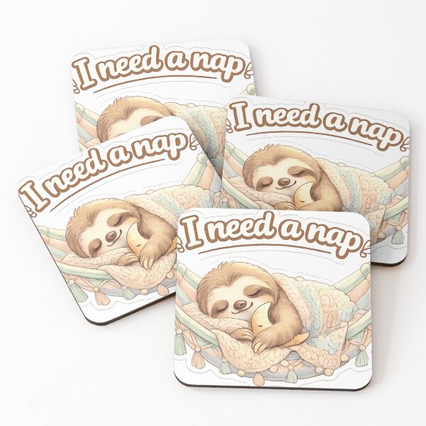 Item preview, I Need a Nap Sloth Sticker | Cute Cozy Sleepy Aesthetic designed and sold by CutePlix.