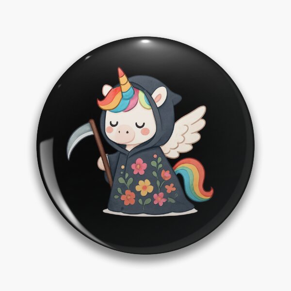 Item preview, Unicorn Death with flowers designed and sold by uunaa.