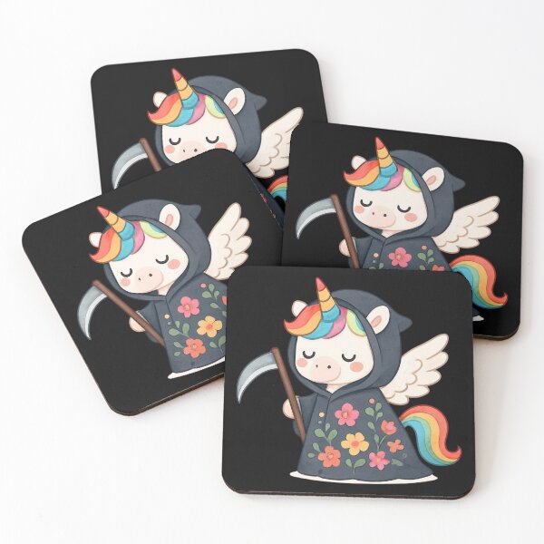 Item preview, Unicorn Death with flowers designed and sold by uunaa.