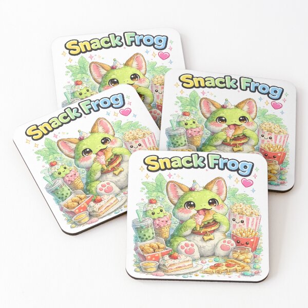 Item preview, Cute Snack Frog – Kawaii Frog Eating Burger & Sweets | Funny Food Lover Animal designed and sold by Clothes With Smiling Animals Walt Gral.