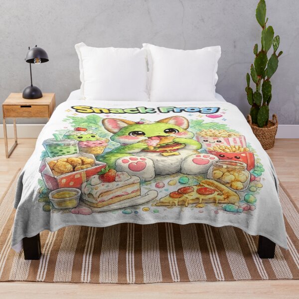 Item preview, Cute Snack Frog – Kawaii Frog Eating Burger & Sweets | Funny Food Lover Animal designed and sold by Clothes With Smiling Animals Walt Gral.