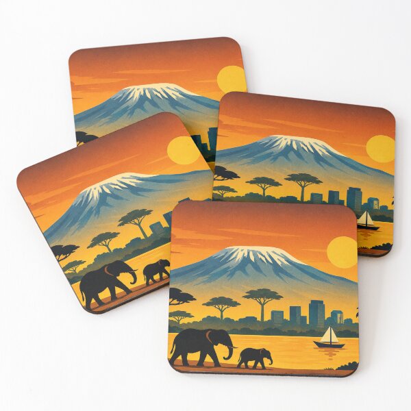 Item preview, Kilimanjaro, Tanzania Sunset Safari - African Landscape designed and sold by Myra365Art.