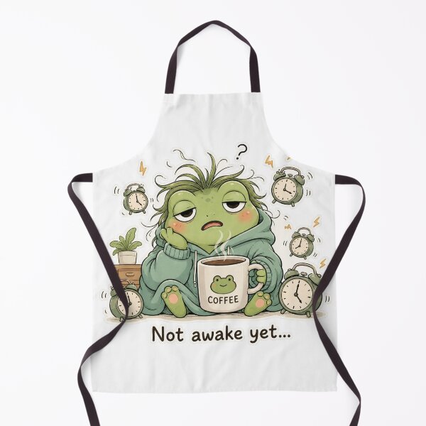Item preview, Cute Frog Morning Coffee System Failure Mood designed and sold by Sadia Jannat.