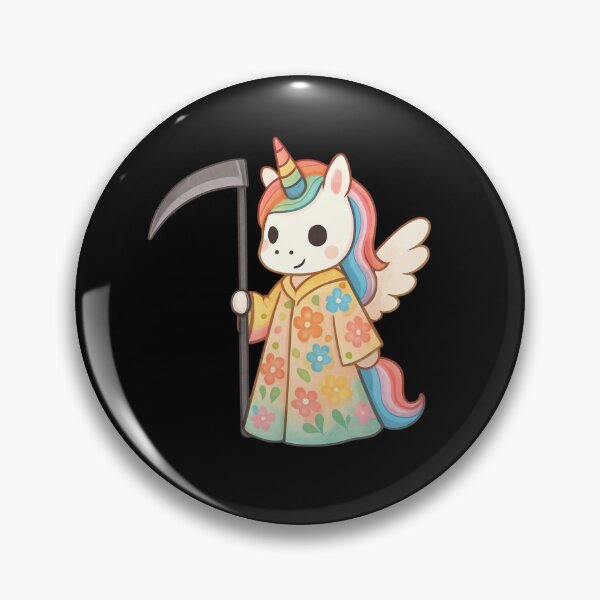Item preview, Unicorn Death with flowers designed and sold by uunaa.