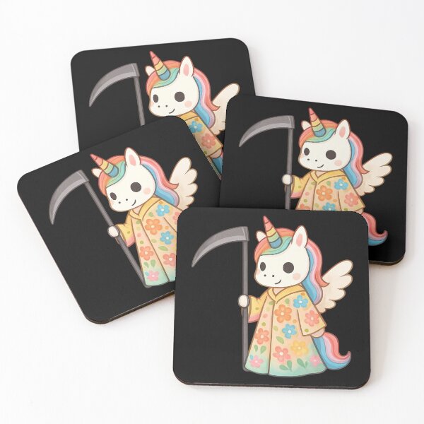 Item preview, Unicorn Death with flowers designed and sold by uunaa.