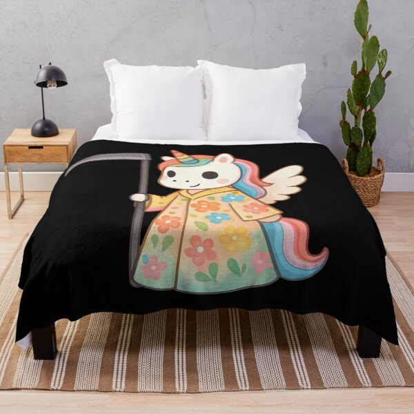 Item preview, Unicorn Death with flowers designed and sold by uunaa.