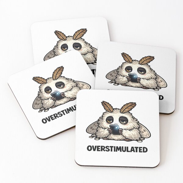 Item preview, Overstimulated Doomscrolling Moth Meme designed and sold by LumePrint.