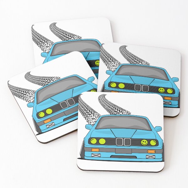 Item preview, Blue Retro Drift Car - Classic Euro Tuner Neon Aesthetic designed and sold by KostekArtShop.