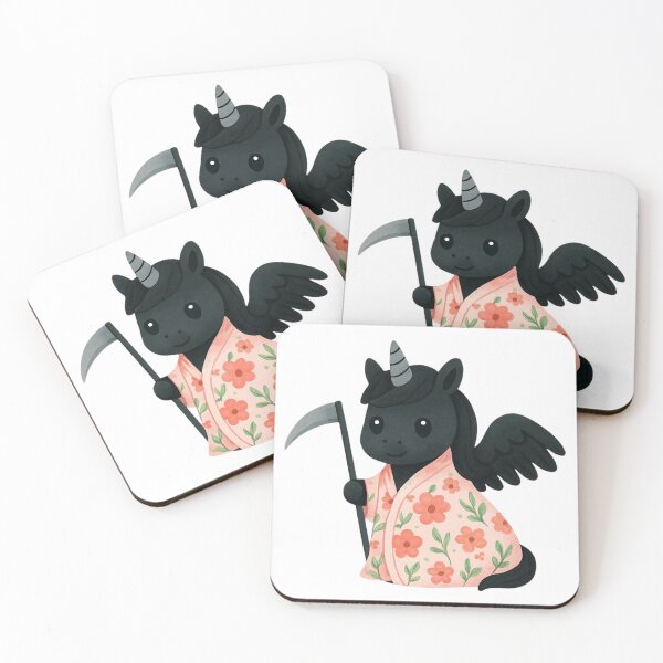 Item preview, Unicorn Death with flowers designed and sold by uunaa.