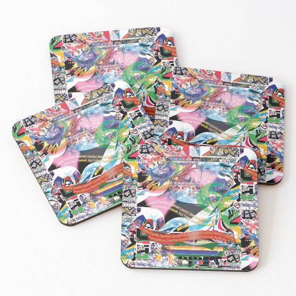 Item preview, Abstract painting with motifs: Peace, Liberty and Equality! designed and sold by Alan-David.