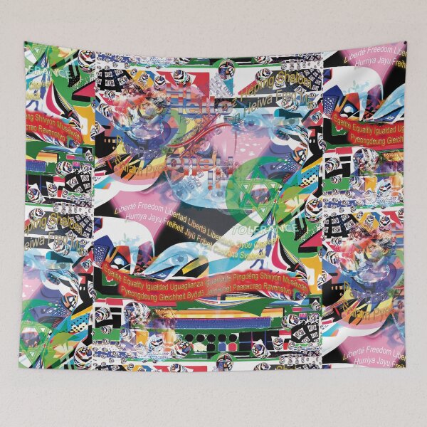 Item preview, Abstract painting with motifs: Peace, Liberty and Equality! designed and sold by Alan-David.