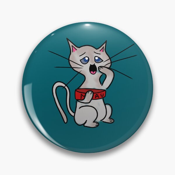 Item preview, Kitten, friend of the Greedy Cat. Blue backgrounds designed and sold by Darlenehb.