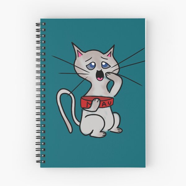 Item preview, Kitten, friend of the Greedy Cat. Blue backgrounds designed and sold by Darlenehb.