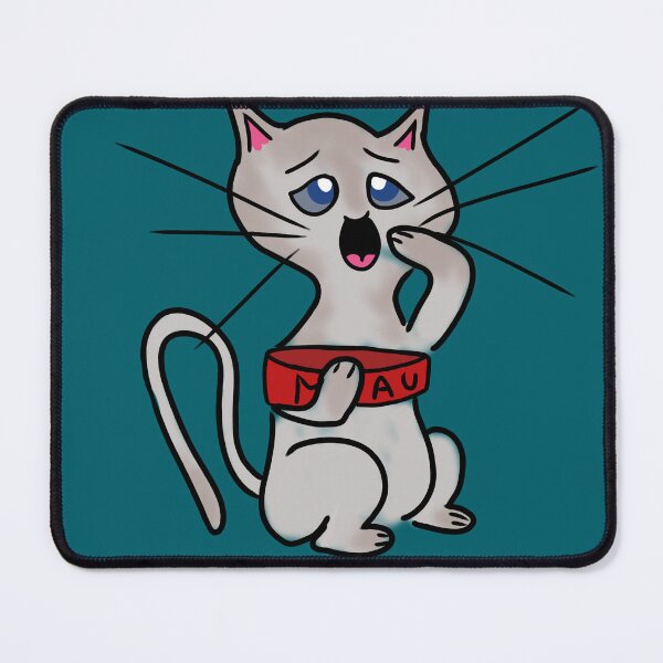 Item preview, Kitten, friend of the Greedy Cat. Blue backgrounds designed and sold by Darlenehb.