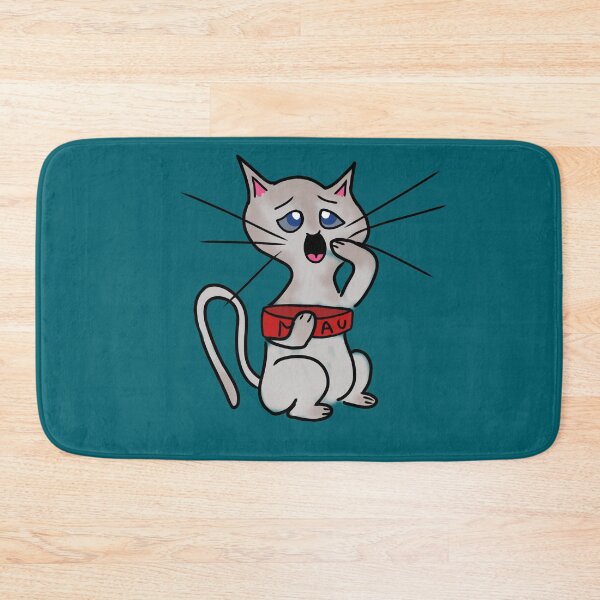 Item preview, Kitten, friend of the Greedy Cat. Blue backgrounds designed and sold by Darlenehb.