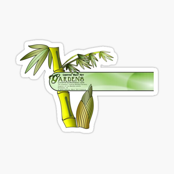 Bamboo Culm & Shoot Logo - Country What Not Gardens Sticker