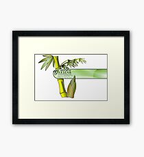 Bamboo Culm & Shoot Logo - Country What Not Gardens Framed Print