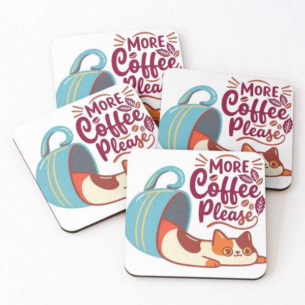 Item preview, More Coffee Please Cute Cat Illustration designed and sold by RairyuuBell.