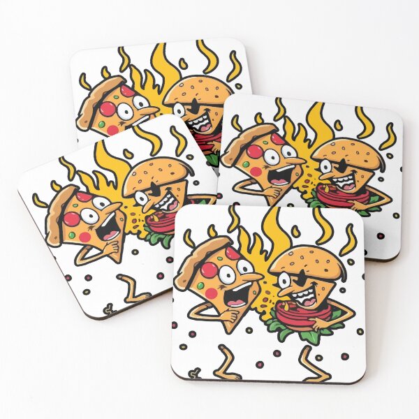 Item preview, pizza fighting with burger designed and sold by daenarys123.