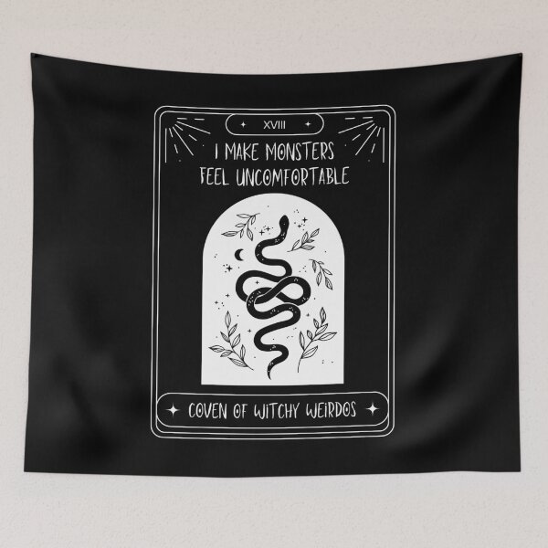 Item preview, Mystical Snakes & Monsters-Black designed and sold by Moonlit-Muse.