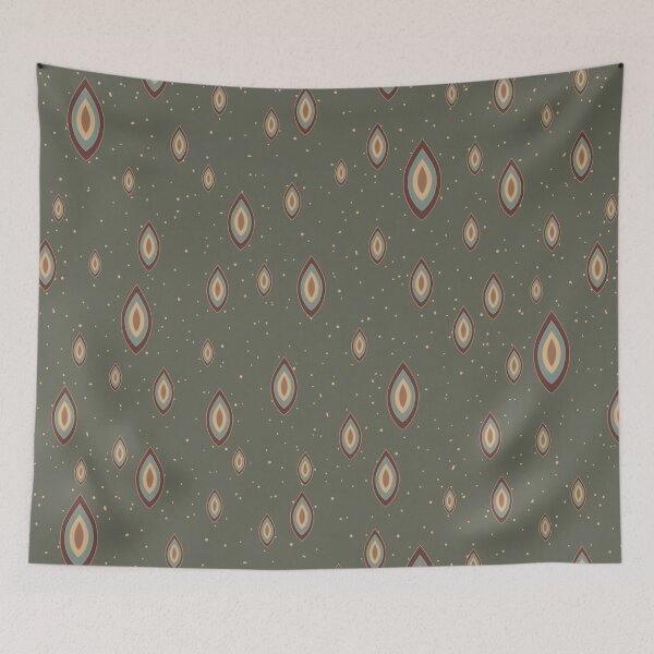 Item preview, Scattered God's Eyes on Olive Green designed and sold by jehb.creative.