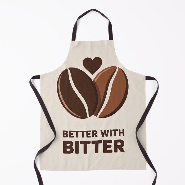 Item preview, Better with Bitter – Minimalist Coffee Bean Art, Heart Negative Space Illustration designed and sold by Montodesign.
