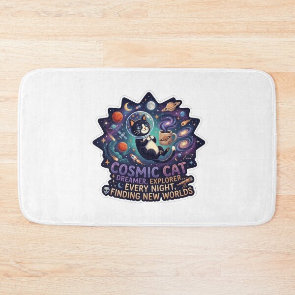 Item preview, Cosmic Cat Astronaut - Y2K Retro Space Sticker Art designed and sold by Csstoree.