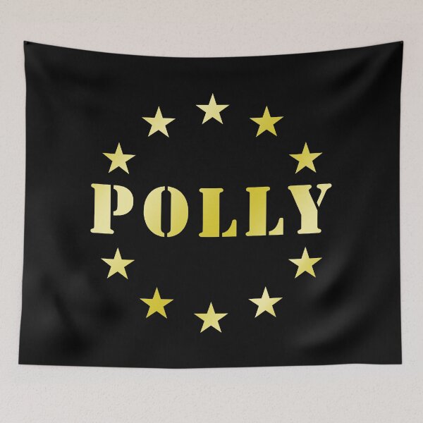 Item preview, Emblema Polly Star Circle, design estetico con tipografia dorata vintage.I love my name, I love your name! designed and sold by rikyfreestyle.