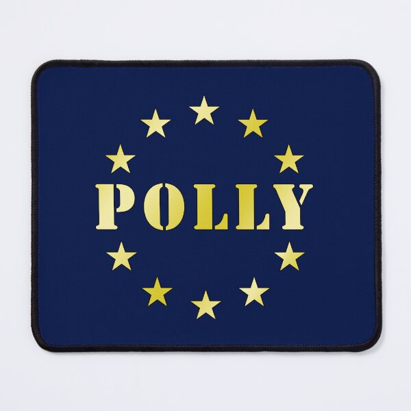 Item preview, emblema Polly Star Circle, design estetico con tipografia dorata vintage.I love my name, I love your name! designed and sold by rikyfreestyle.