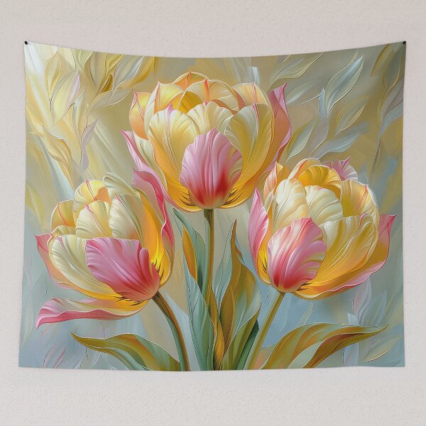 Item preview, Orange and Pink Tulips in Bloom designed and sold by MargaretWiktor.