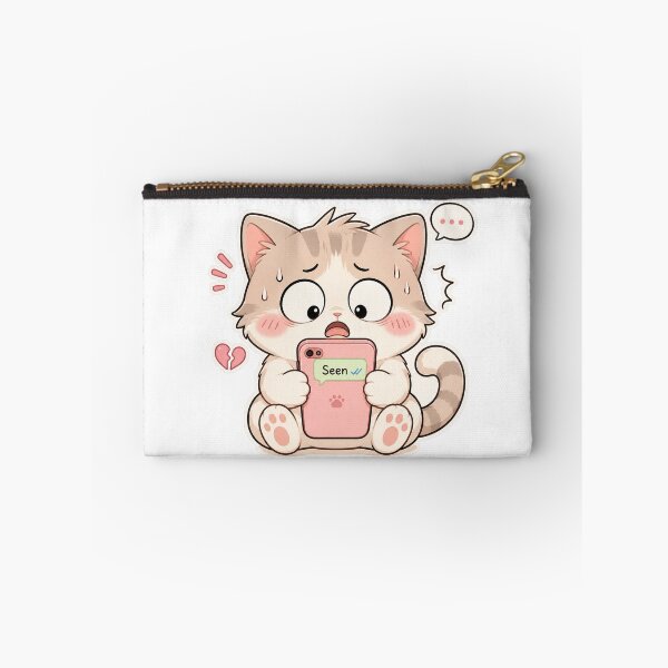 Item preview, Cute Cat Seen Message Anxiety Mood designed and sold by Sadia  Jannat.