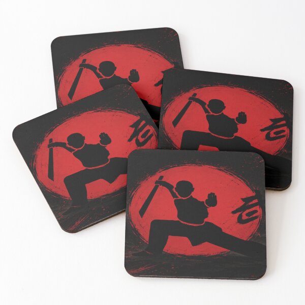 Item preview, Warrior Monk Under the Red Moon designed and sold by Fei Long Design Hub.