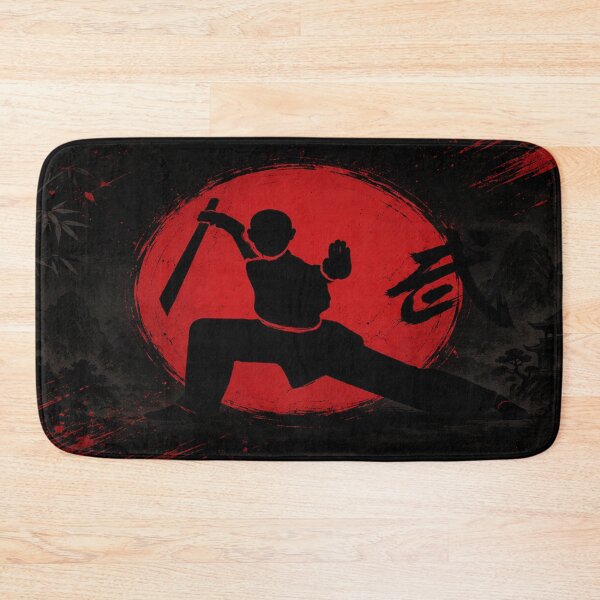 Item preview, Warrior Monk Under the Red Moon designed and sold by Fei Long Design Hub.