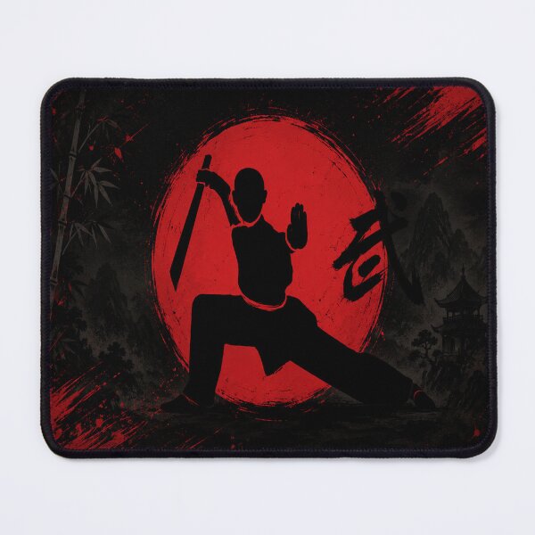 Item preview, Warrior Monk Under the Red Moon designed and sold by Fei Long Design Hub.