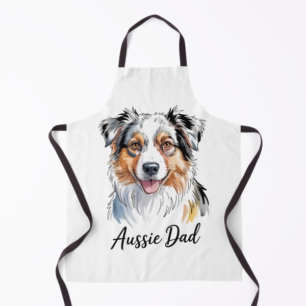 Item preview, Aussie Dad – Australian Shepherd Dog Lover Cute Pet Portrait Design designed and sold by ArcticFoxStudio.