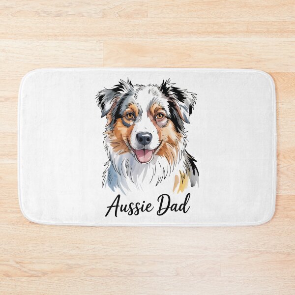 Item preview, Aussie Dad – Australian Shepherd Dog Lover Cute Pet Portrait Design designed and sold by ArcticFoxStudio.