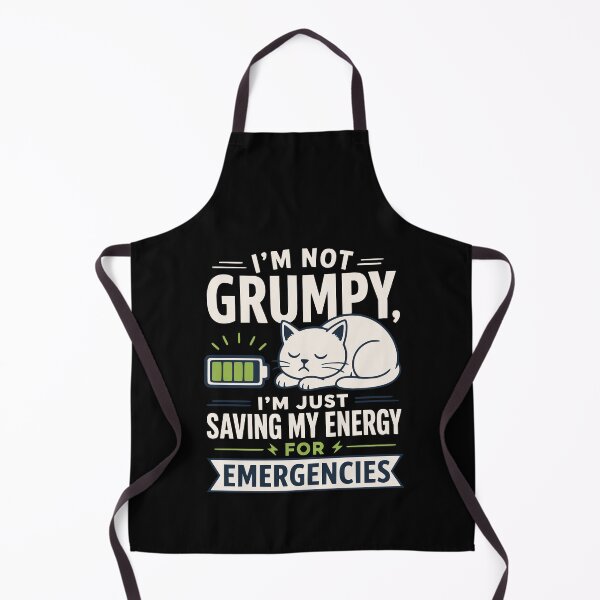 Item preview, I’m not grumpy, I’m just saving my energy for emergencies designed and sold by FreshPixelArt.