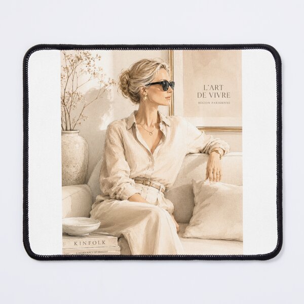 Item preview, Quiet Luxury Woman – Neutral Parisian Fashion Wall Art designed and sold by Nathalia Montoro.