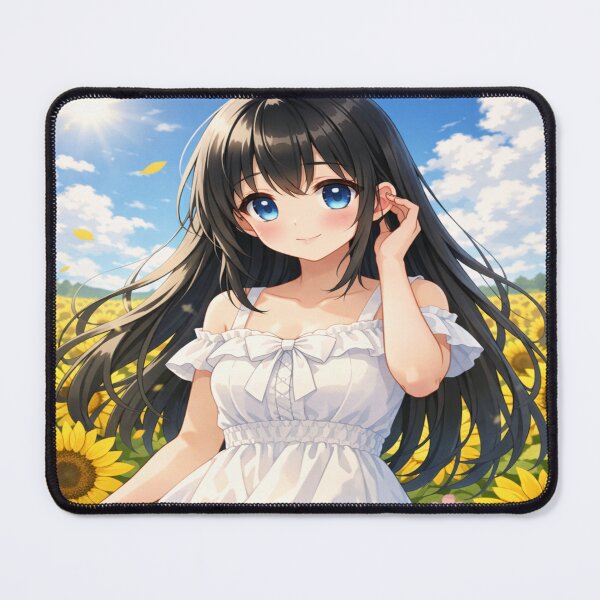 Item preview, Anime Girl in Sunflowers – Summer Breeze  designed and sold by NeoShadowX.
