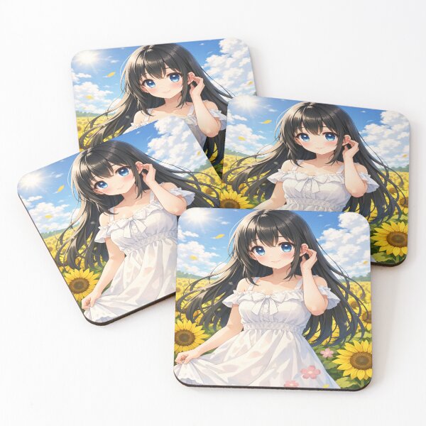 Item preview, Anime Girl in Sunflowers – Summer Breeze  designed and sold by NeoShadowX.