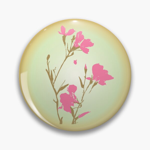 Item preview, Pink Flowers Golden Aura Botanical Aesthetic Cottagecore designed and sold by AstronautMerch.