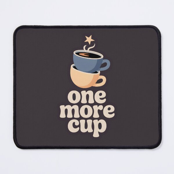 Item preview, One More Cup – Minimalist Stacked Coffee Cups Art, Starry Steam Illustration designed and sold by Montodesign.