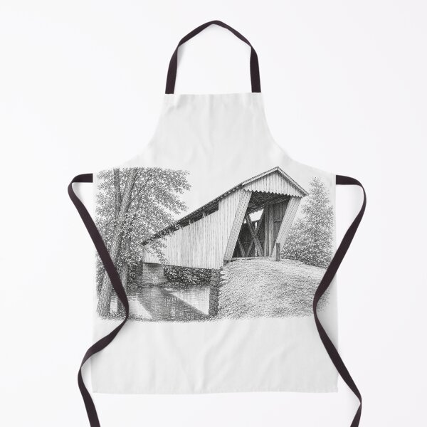 Item preview, Graphene sketch of Switzer Covered Bridge designed and sold by gotucoveredart.